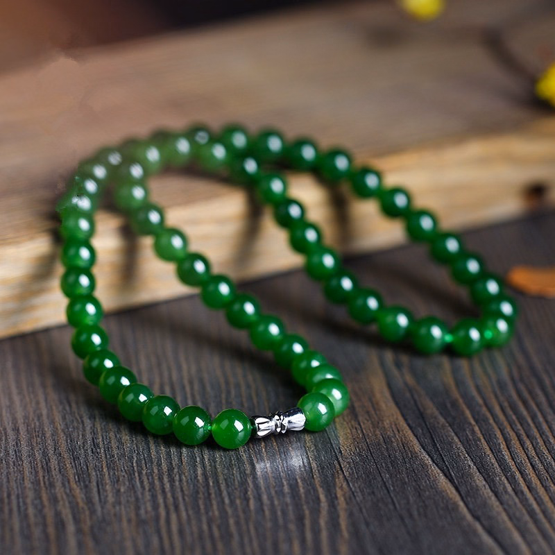 Chuỗi Vòng Cổ Thạch Anh Màu Ngọc Bích 8 Ly - Thắng Giang - Ảnh 3