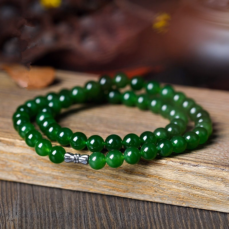 Chuỗi Vòng Cổ Thạch Anh Màu Ngọc Bích 8 Ly - Thắng Giang - Ảnh 4