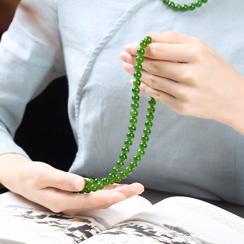 Chuỗi Vòng Cổ Thạch Anh Màu Ngọc Bích 8 Ly - Thắng Giang - Ảnh 5