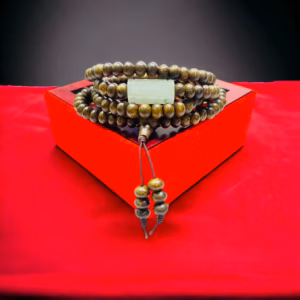 Chuỗi Vòng Tay Trầm Hương Tốc Hạt Dẹt Phối Lu Thống Ngọc Cẩm Thạch Lý Vân Thiên Nhiên - Thắng Giang