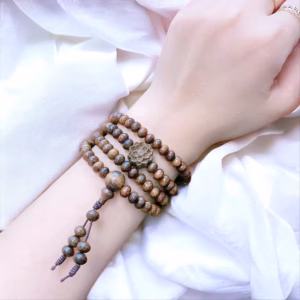 Vòng Tay Sen Trầm Hương Tốc Dẹt Thiên Nhiên - Thắng Giang