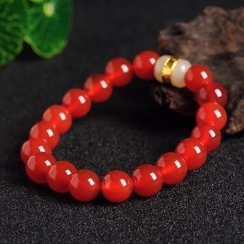 Vòng Tay Lu Thống Mã Não Đỏ 8 Ly - Thắng Giang - Ảnh 2