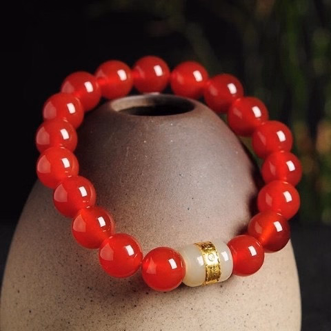 Vòng Tay Lu Thống Mã Não Đỏ 8 Ly - Thắng Giang - Ảnh 3