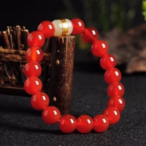 Vòng Tay Lu Thống Mã Não Đỏ 8 Ly - Thắng Giang