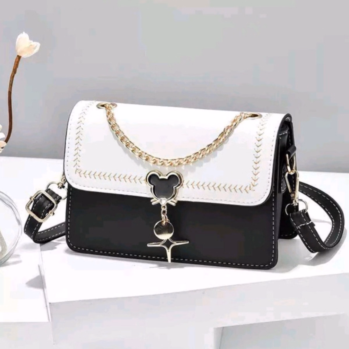 Túi Đeo Chéo, Đeo Vai 4 Ngăn Khóa Micky Đẹp Wh52 - Winnie House - Ảnh 3