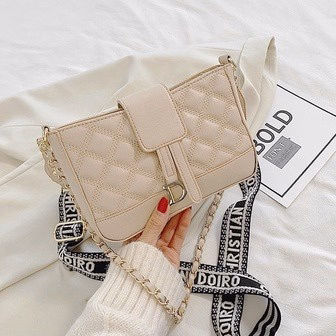 Túi Xách Nữ Vân Trám Tag Chữ D Dây Bản To Cá Tính Vl07 -Jinbbq - Ảnh 2