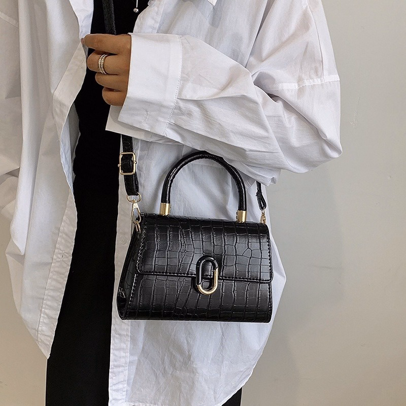 Túi Xách Nữ Khóa 0 Vân Rắn Đơn Giản Dễ Phối Đồ Wh18 - Winnie House - Ảnh 4