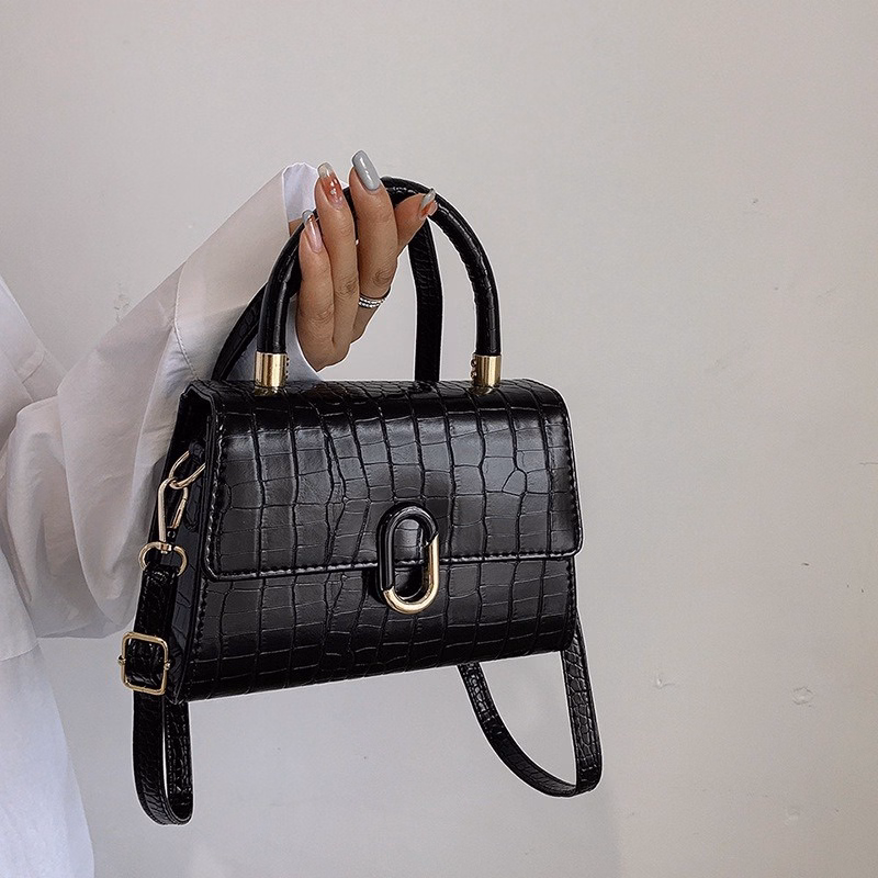 Túi Xách Nữ Khóa 0 Vân Rắn Đơn Giản Dễ Phối Đồ Wh18 - Winnie House - Ảnh 5