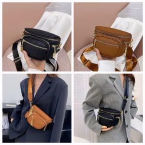 Túi Bao Tử Đeo Chéo Da Dày Trơn Mềm Đẹp 3 Ngăn Mẫu Mới Wh34 - Winnie House