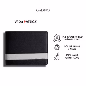 Ví Da Nam Patrick Kiểu Ngang, Đứng Vân Saffiano Nhập Khẩu Cao Cấp Praza - G01
