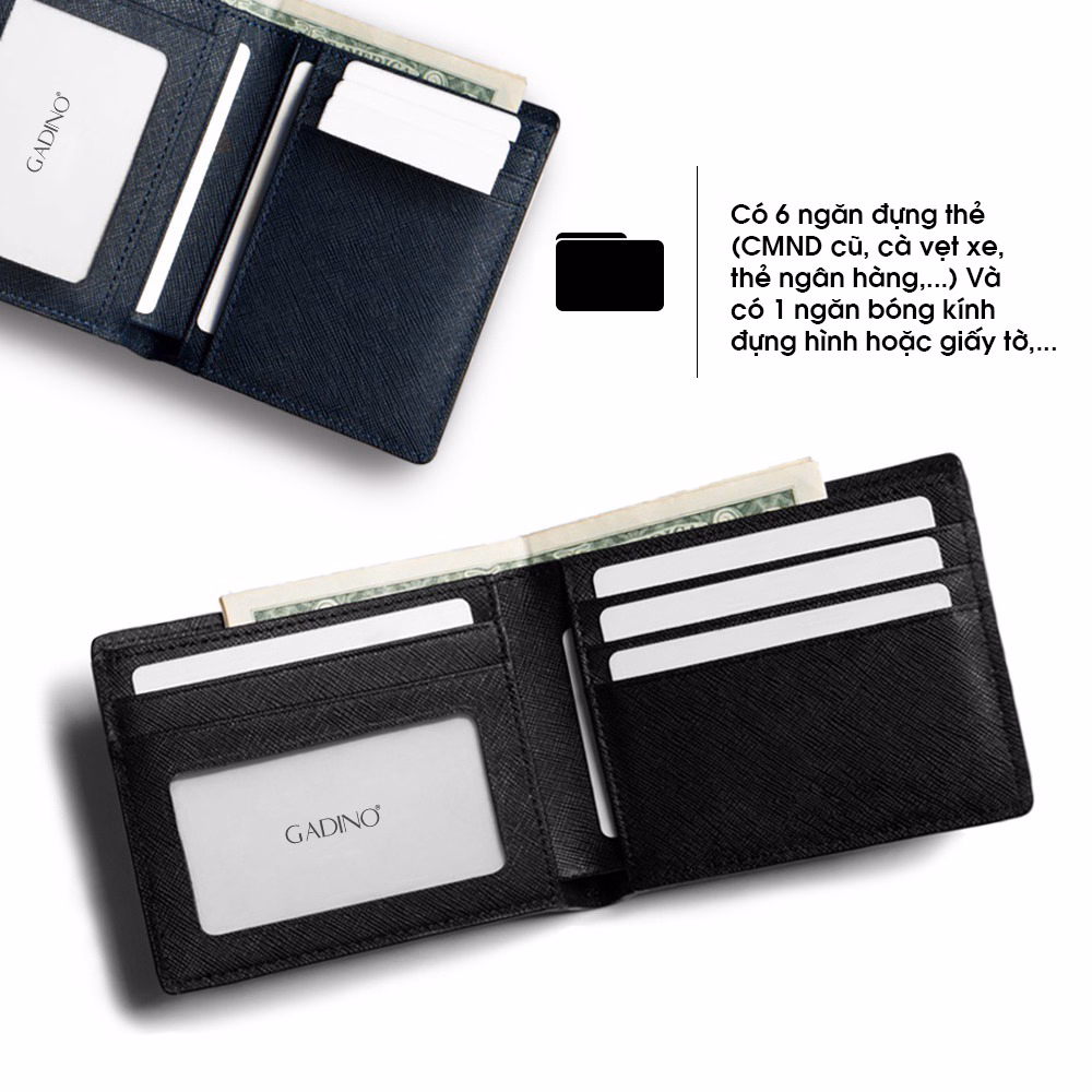 Ví Da Nam Patrick Kiểu Ngang, Đứng Vân Saffiano Nhập Khẩu Cao Cấp Praza - G01 - Ảnh 7