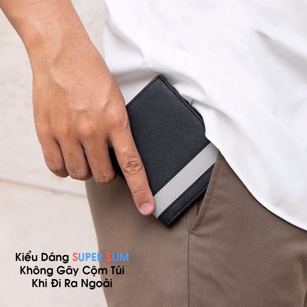 Ví Da Nam Patrick Kiểu Ngang, Đứng Vân Saffiano Nhập Khẩu Cao Cấp Praza - G01 - Ảnh 11