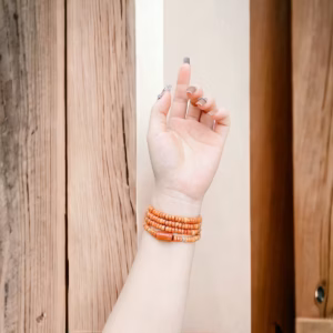 Vòng Tay Ngọc Cẩm Thạch Huyết Thiên Nhiên Hạt Dẹt Phối Lu Thống - Thắng Giang