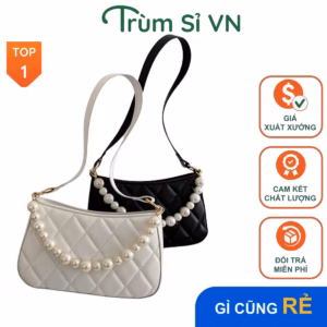 Túi Xách Nữ Đeo Vai Dây Ngọc Cao Cấp Da Lì Size 20 T004 - Trùm Sỉ Vn