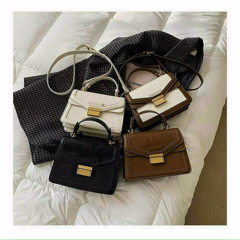 Túi Xách Nữ Đeo Chéo Cao Cấp Vân Da Rắn Phối Màu Đẹp Size 20 T008 - Trùm Sỉ Vn - Ảnh 2