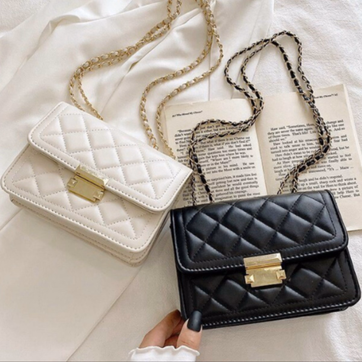 Túi Xách Nữ Đeo Chéo Cao Cấp Chần Trám Da Lì Size 20 T014 - Trùm Sỉ Vn - Ảnh 2