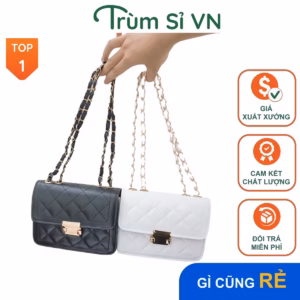 Túi Xách Nữ Đeo Chéo Cao Cấp Chần Trám Da Lì Size 20 T014 - Trùm Sỉ Vn