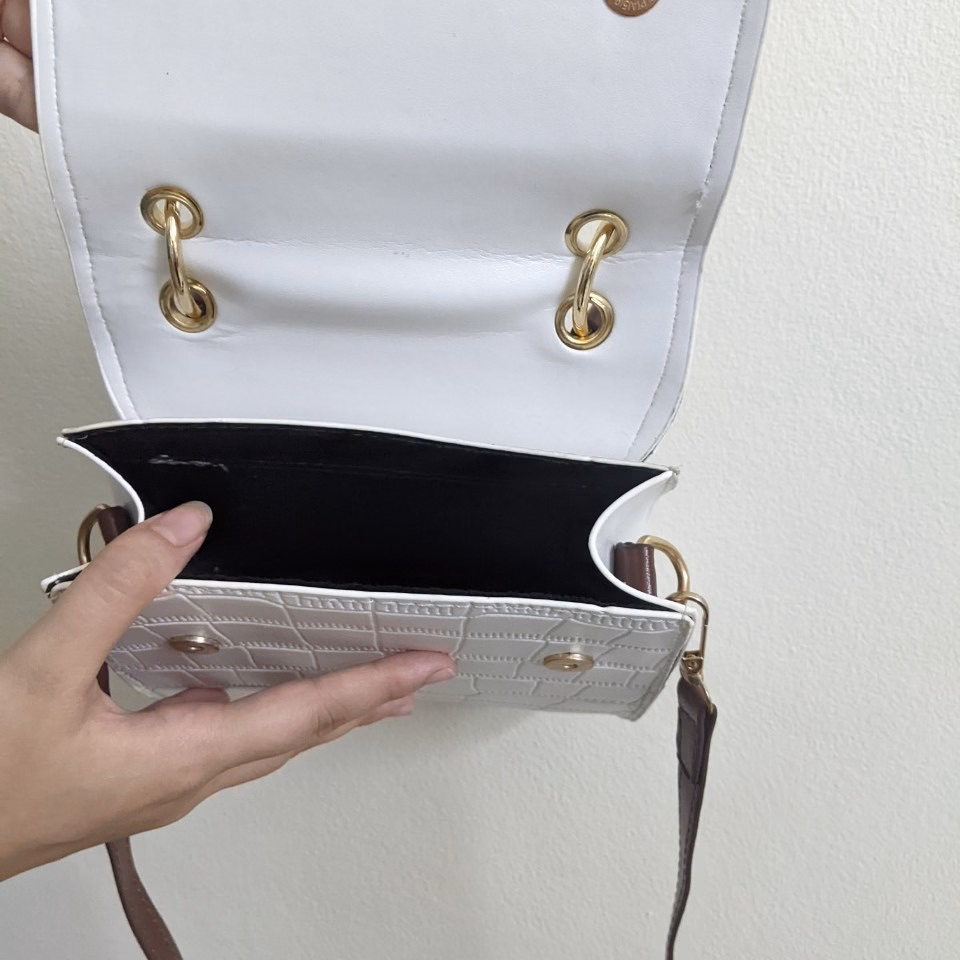 Túi Xách Nữ Có Dây Deo Chéo Da Dập Vân Cao Cấp Size 20 T016 - Trùm Sỉ Vn - Ảnh 8