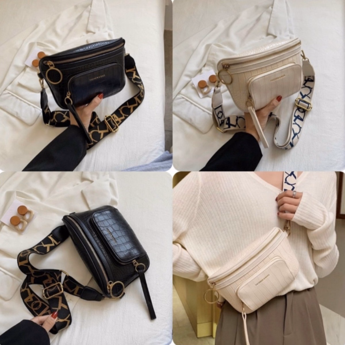 Túi Nữ Bao Tử Đeo Chéo Cao Cấp Dập Vân Size 20 T027 - Trùm Sỉ Vn - Ảnh 8