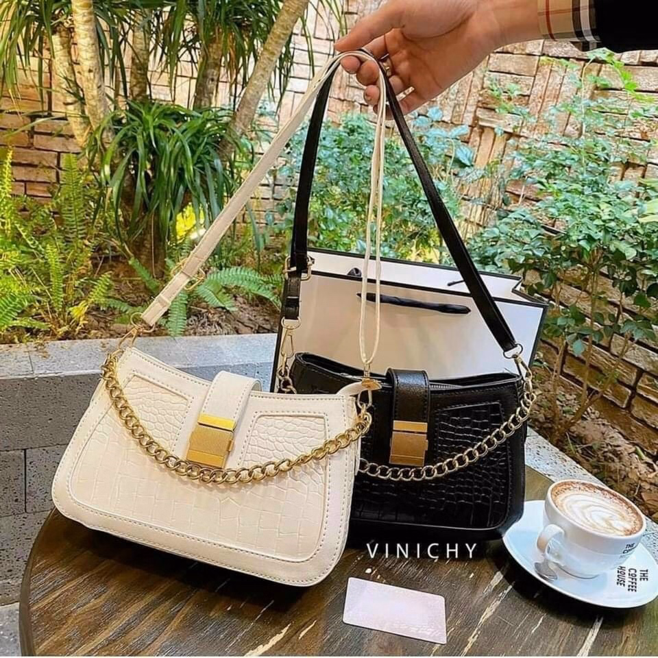 Túi Kẹp Nách Nữ Dập Vân Cao Cấp Túi Xách Nữ Đeo Chéo Size 22 T030 - Trùm Sỉ Vn - Ảnh 2