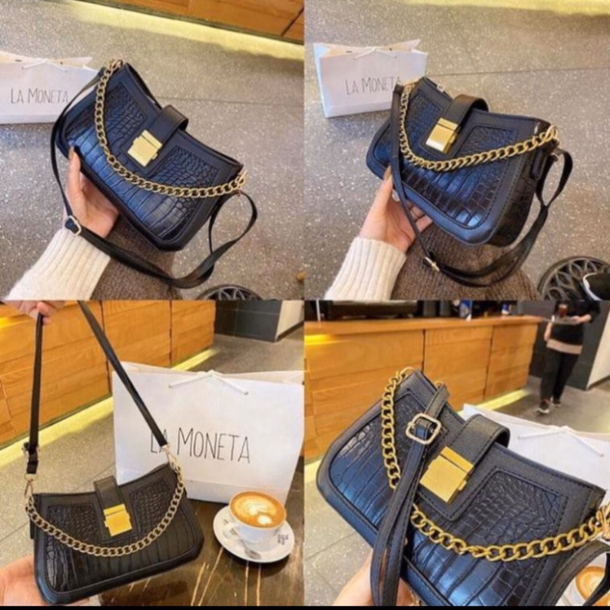 Túi Kẹp Nách Nữ Dập Vân Cao Cấp Túi Xách Nữ Đeo Chéo Size 22 T030 - Trùm Sỉ Vn - Ảnh 5