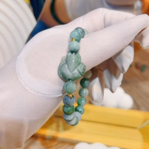 Vòng Tay Hồ Ly Ngọc Cẩm Thạch Táo Xanh Thiên Nhiên - Thắng Giang