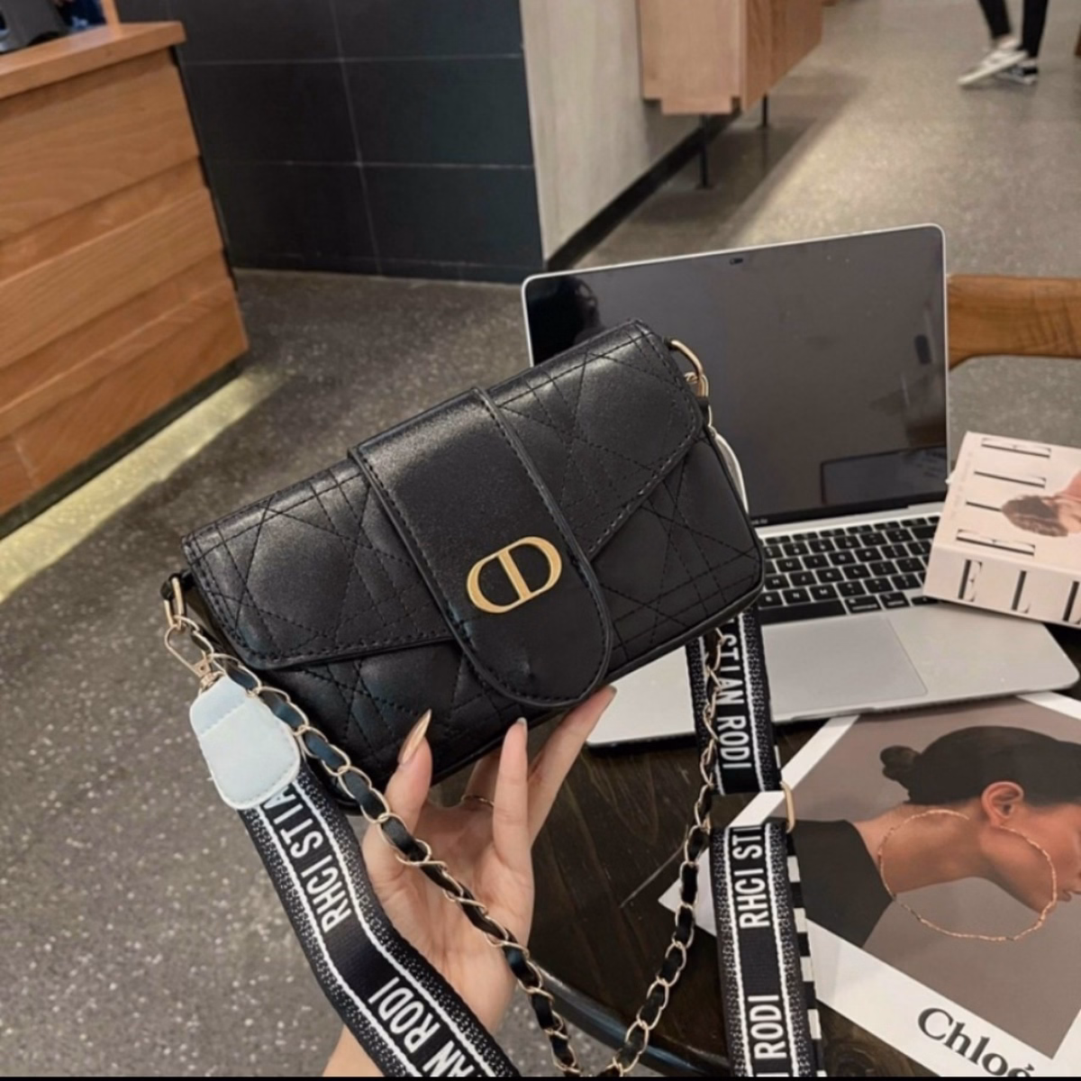 Túi Xách Nữ Túi Đeo Chéo Đeo Vai Cao Cấp Cd 2 Dây Size 22 T032 - Trùm Sỉ Vn - Ảnh 8