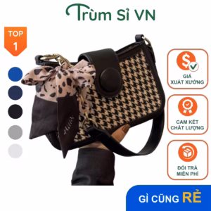 Túi Xách Nữ Đeo Vai Kẹp Nách Cao Cấp Tặng Kèm Khăn Size 22 T037 - Trùm Sỉ Vn