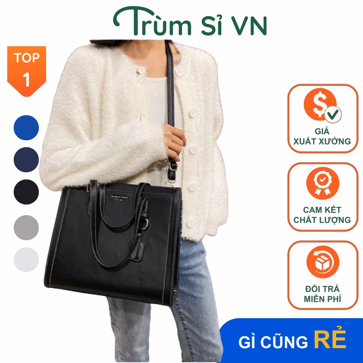 Túi Xách Nữ Công Sở Cao Cấp Da Lì Zize 30 T045 - Trùm Sỉ Vn