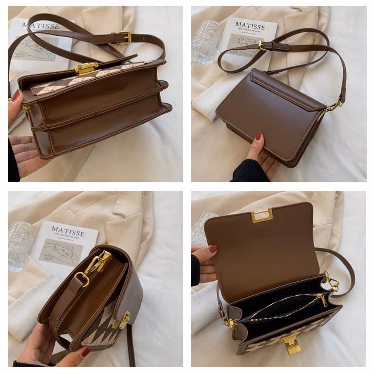 Túi Đeo Chéo Cao Cấp Túi Xách Kẻ Sọc Size 20 T068 - Trùm Sỉ Vn - Ảnh 7