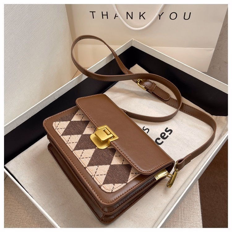 Túi Đeo Chéo Cao Cấp Túi Xách Kẻ Sọc Size 20 T068 - Trùm Sỉ Vn - Ảnh 5