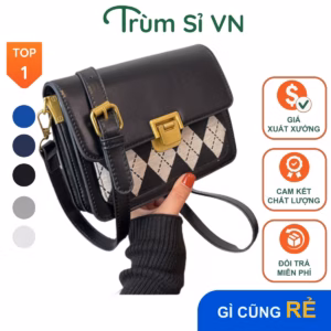 Túi Đeo Chéo Cao Cấp Túi Xách Kẻ Sọc Size 20 T068 - Trùm Sỉ Vn