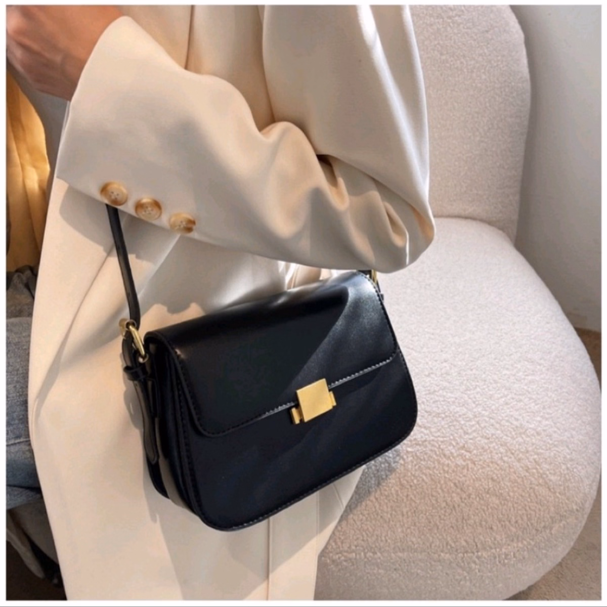Túi Xách Nữ Kẹp Nách Đeo Chéo Cao Cấp Da Lì Size 22 T071 - Trùm Sỉ Vn - Ảnh 3