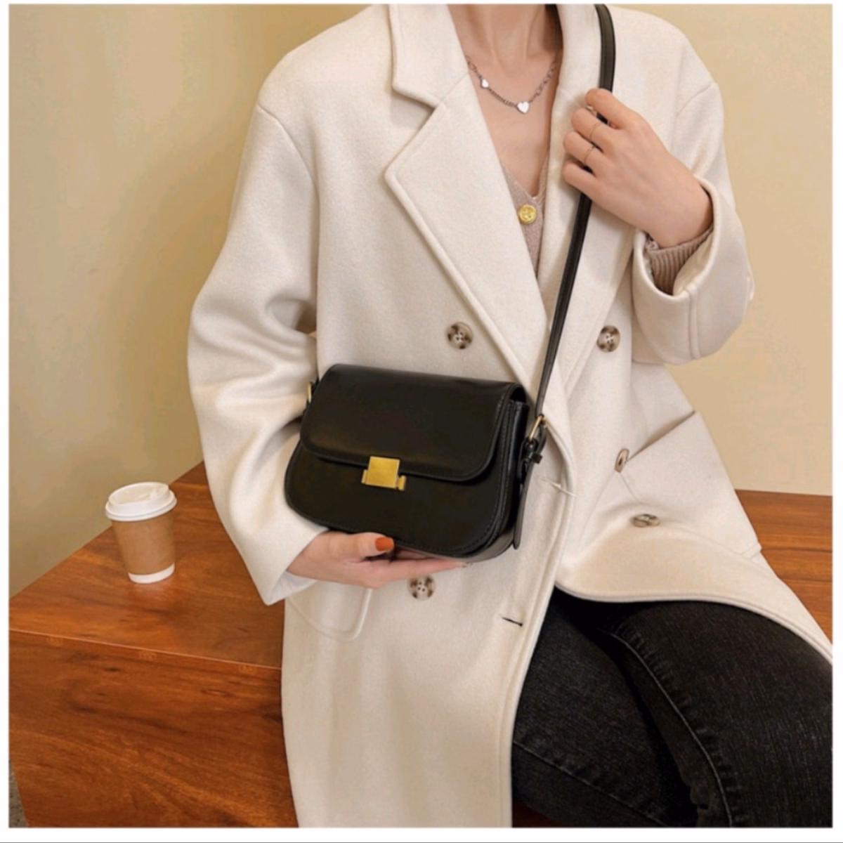 Túi Xách Nữ Kẹp Nách Đeo Chéo Cao Cấp Da Lì Size 22 T071 - Trùm Sỉ Vn - Ảnh 2