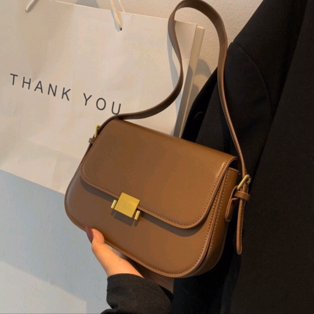 Túi Xách Nữ Kẹp Nách Đeo Chéo Cao Cấp Da Lì Size 22 T071 - Trùm Sỉ Vn - Ảnh 8