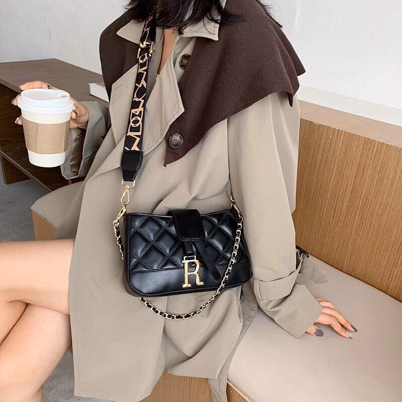 Túi Đeo Chéo Chữ R Và D Cao Cấp Chần Trám 2 Dây Size 20 T081 - Trùm Sỉ Vn - Ảnh 5