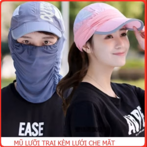 Mũ Lưỡi Trai Chống Nắng Kèm Lưới Che Mặt Dành Cho Cả Nam Và Nữ Ctb149 - Bechip