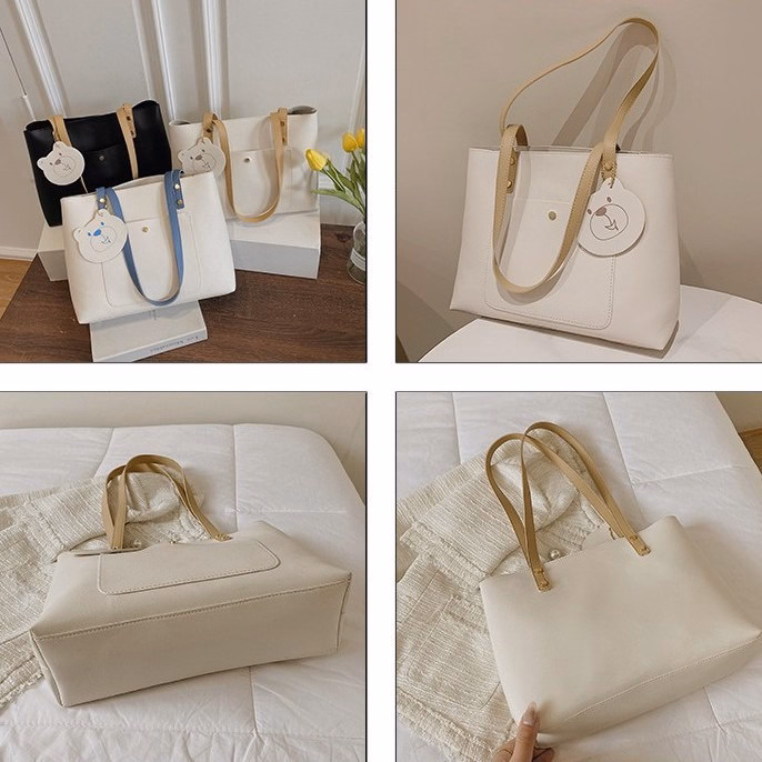 Túi Tote Công Sở Cao Cấp Da Lì Móc Gấu Size 30 T085 - Trùm Sỉ Vn - Ảnh 7