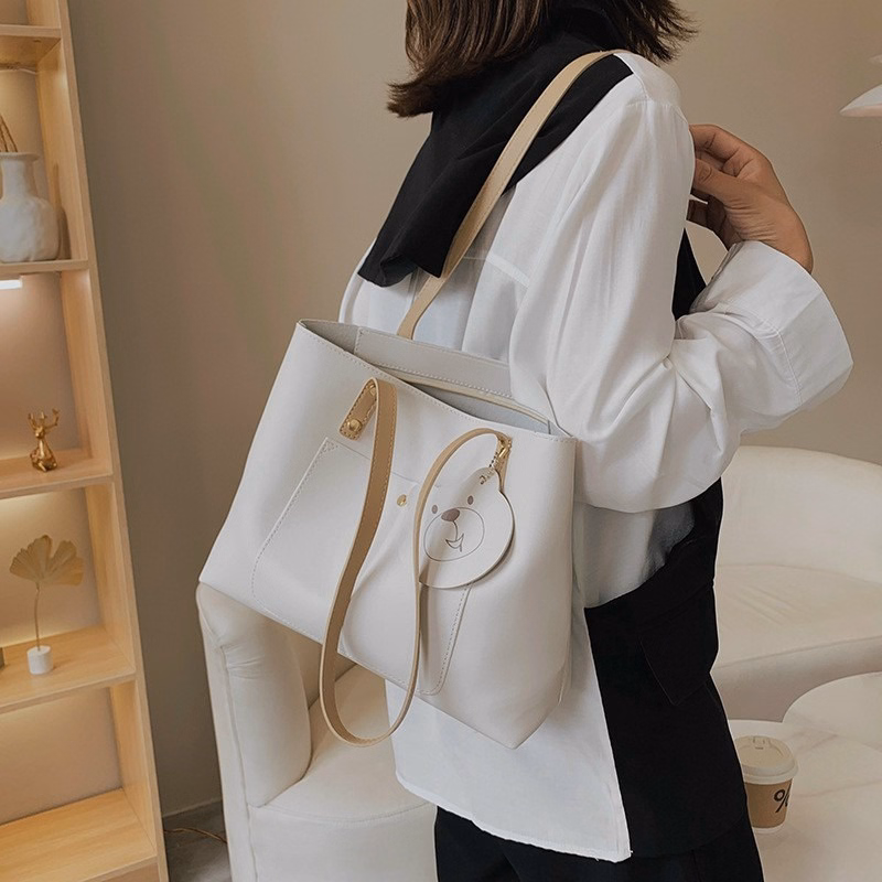 Túi Tote Công Sở Cao Cấp Da Lì Móc Gấu Size 30 T085 - Trùm Sỉ Vn - Ảnh 5