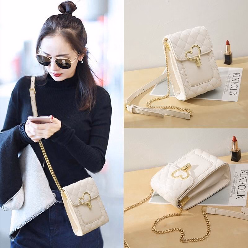 Túi Đeo Chéo Cao Cấp Đựng Điện Thoại Mini Da Chần Trám T087 - Trùm Sỉ Vn - Ảnh 3