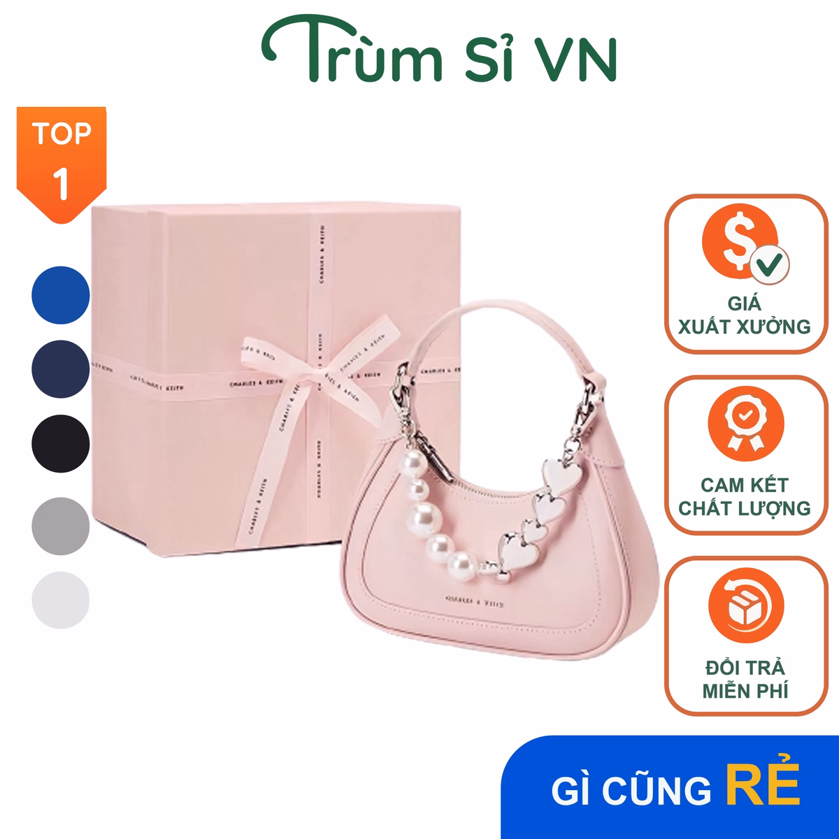 Túi Kẹp Nách Cnk Cao Cấp Dáng Bầu Size 22 T107 - Trùm Sỉ Vn