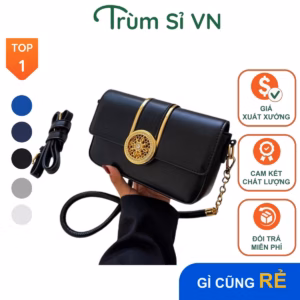 Túi Xách Kẹp Nách Nữ Cao Cấp Khóa Tròn Hoa Size 20 T114 - Trùm Sỉ Vn