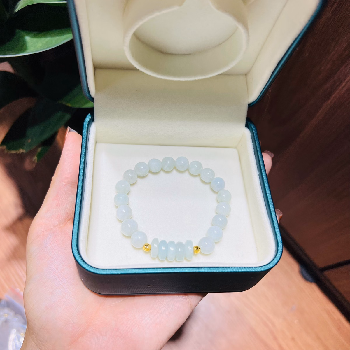 Vòng Tay Ngũ Điếu Ngọc Cẩm Thạch Trắng Thiên Nhiên - Thắng Giang - Ảnh 3