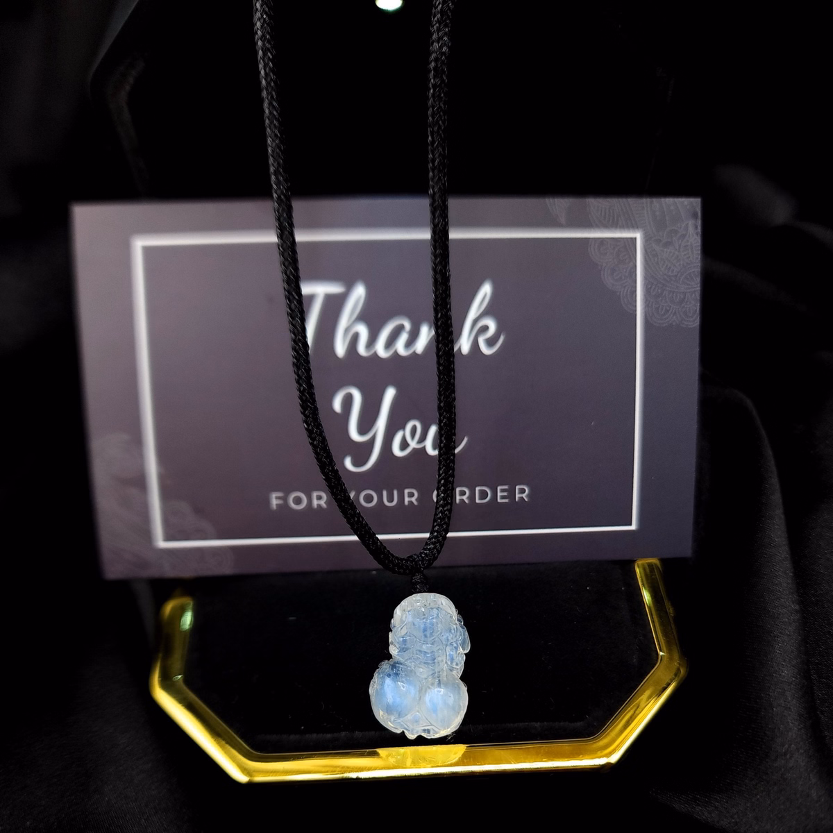 Dây Chuyền Tì Hưu Đá Moonstone Mặt Trăng Thiên Nhiên - Thắng Giang - Ảnh 2