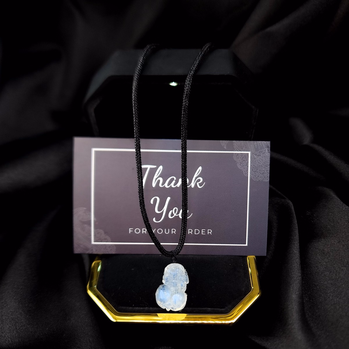 Dây Chuyền Tì Hưu Đá Moonstone Mặt Trăng Thiên Nhiên - Thắng Giang - Ảnh 4