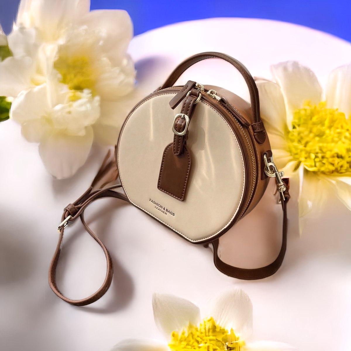 Túi Xách Nữ Đeo Chéo Dáng Hộp Tròn Xinh Xắn Wh4 - Winnie House