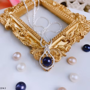 Dây Chuyền Xù Mặt Ngọc Trai Nuôi Nước Ngọt Thiên Nhiên Bạc Ta Cao Cấp - Thắng Giang