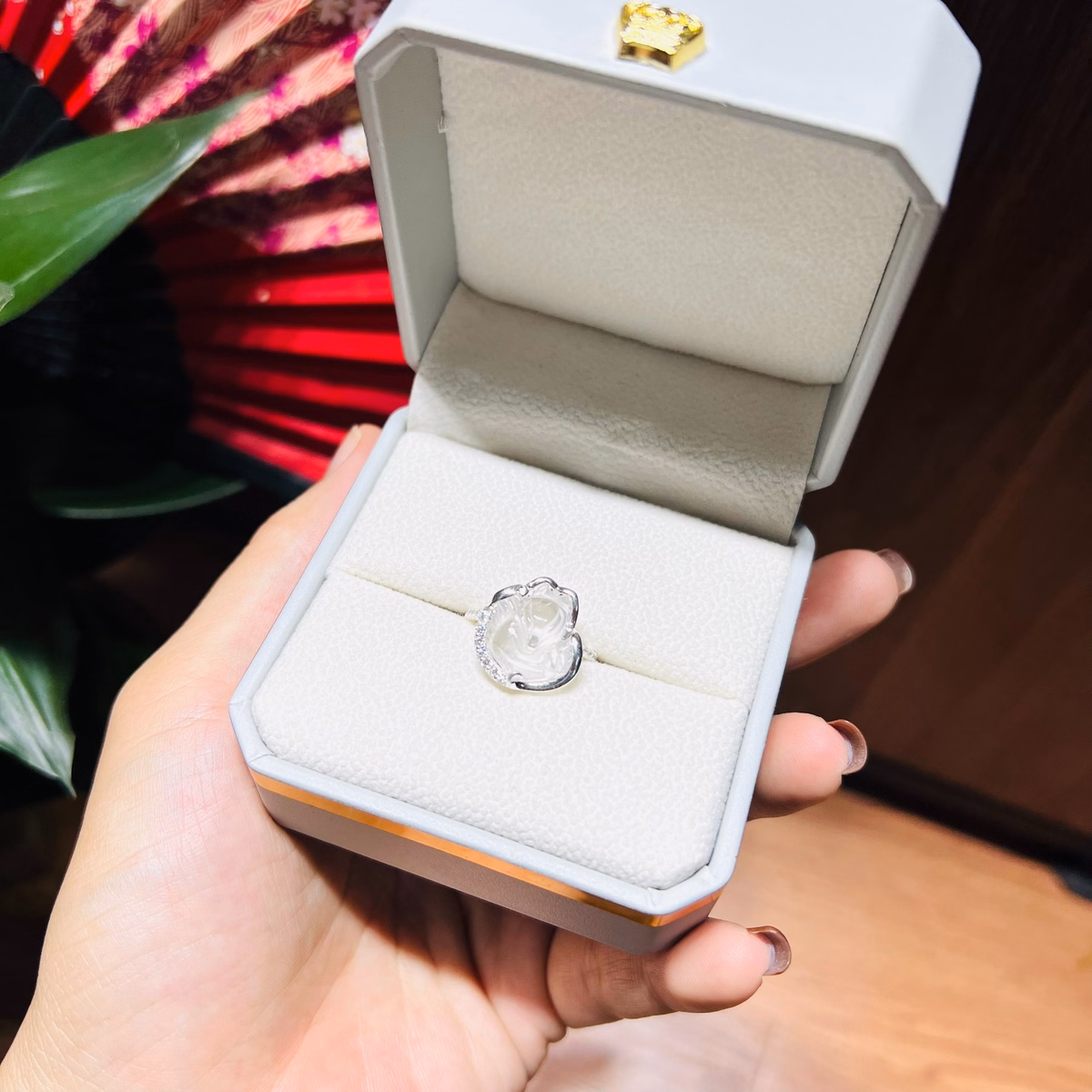 Bộ Trang Sức Hồ Ly , Tì Hưu Thạch Anh Trắng Thiên Nhiên Bọc Bạc Ta - Thắng Giang - Ảnh 4