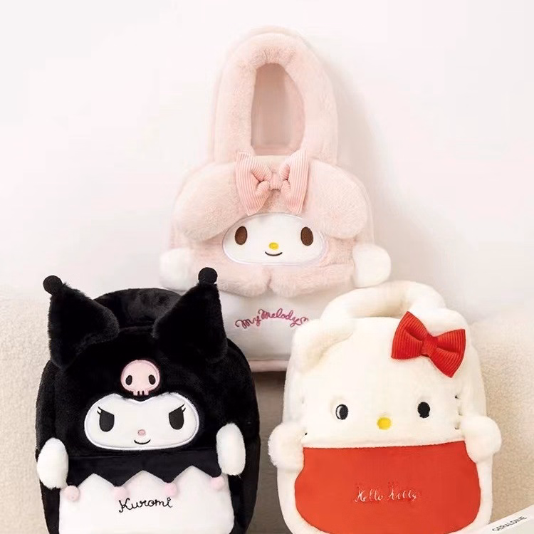 Túi Xách Sanrio Kuromi Đen, Kitty, My Melody Nhồi Bông Size Vừa Xinh Xắn Cá Tính Cho Bạn Nữ Đi Học, Du Lịch Tiện Lợi - Dmastore - Ảnh 8