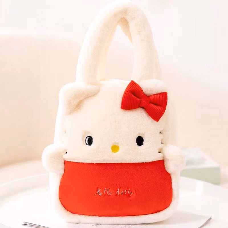 Túi Xách Sanrio Kuromi Đen, Kitty, My Melody Nhồi Bông Size Vừa Xinh Xắn Cá Tính Cho Bạn Nữ Đi Học, Du Lịch Tiện Lợi - Dmastore - Ảnh 6